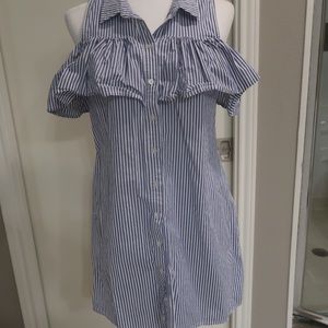 Love and Fire Boyfriend cut button up dress